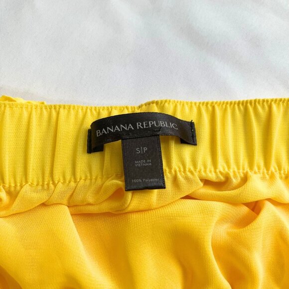 BANANA REPUBLIC YELLOW RADIANT PLEATED SKIRT - S - Picture 5 of 11